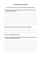 Vorschau - Arbeitsblätter - Ein Parallelgedicht verfassen - Seite 1
