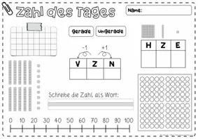 Vorschau - Unterrichtsreihen - Zahl des Tages | Zahl der Woche | ZR 100 ab Klasse 2 - Seite 2