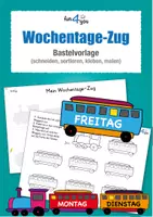 Vorschau - Mal- und Bastelvorlagen - Wochentage-Zug Bastelvorlage #Homeschooling - Deckblatt