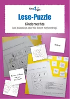 Vorschau - Arbeitsblätter - Lese-Puzzle Kinderrechte - Kindertag - Deckblatt