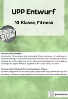 Vorschau - Stundenentwürfe - UPP Entwurf Sport - Note 1 - Thema "Fitness" - Deckblatt