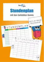 Vorschau - Mal- und Bastelvorlagen - Stundenplan zum Schulanfang mit den Gomis - Deckblatt