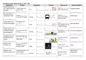 Vorschau - Arbeitsblätter - Vocabulary Action Sheet Lighthouse 1 (Unit 3) - Deckblatt