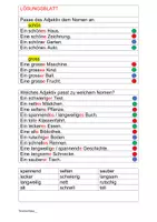Vorschau - Arbeitsblätter - Adjektive anpassen. 2 Differenzierungen - Seite 1