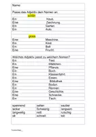 Vorschau - Arbeitsblätter - Adjektive anpassen. 2 Differenzierungen - Seite 3