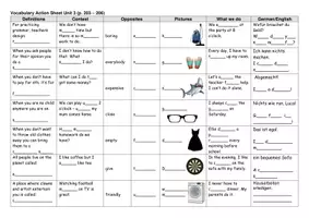 Vorschau - Arbeitsblätter - Vocabulary Action Sheet Lighthouse 2 (Unit 3) - Deckblatt