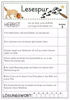 Vorschau - Arbeitsblätter - Mini-Lesespur Herbst (2. Klasse) - Seite 2
