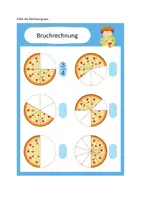 Vorschau - Arbeitsblätter - Bruchrechnung einfach - Seite 1