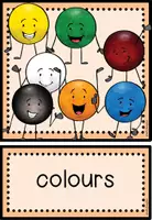 Vorschau - Bildkarten - Colours - Picture and word cards - Seite 1