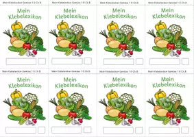 Vorschau - Stationenlernen - Klebelexikon Gemüse 8er-Ausführung Deutsch und Englisch - Deckblatt