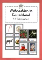Vorschau - Bildkarten - Weihnachten in Deutschland: Bildkarten mit Fotos, Artikelpunkt und Silbenschrift - Deckblatt