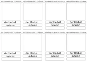 Vorschau - Arbeitsblätter - Klebelexikon Herbst 8er-Ausführung Deutsch und Englisch - Seite 2