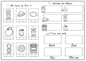 Vorschau - Arbeitsblätter - Buchstabeneinführung Oo Grundschrift - Seite 2