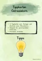 Vorschau - Aufgabenkarten - Tippkarten Zerlegung eines Getreidekorns - Deckblatt