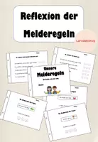 Vorschau - Arbeitsblätter - Reflexion der Melderegeln - Deckblatt