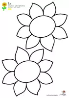 Vorschau - Mal- und Bastelvorlagen - Sonnenblumen Bastelvorlage & Gemeinschaftsbild – Sommer & Herbst Kunstunterricht Grundschule Klasse 1–4 | 3D-Effekt | Kunstprojekt - Seite 2