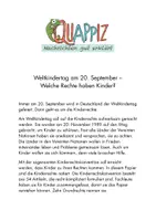 Vorschau - Text - Zum Weltkindertag: Welche Rechte haben Kinder? - Deckblatt