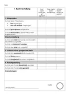 Vorschau - Arbeitsblätter - Bewertungsschema Buchvorstellung - Deckblatt