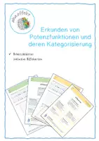 Vorschau - Arbeitsblätter - Erkunden von Potenzfunktionen (Arbeitsblätter) - Deckblatt