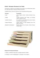 Vorschau - Arbeitsblätter - BASIC Merkmale/ Parameter der Musik - Deckblatt