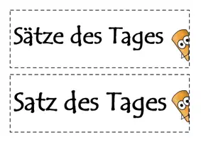 Vorschau - Poster - Satz der Woche des Tages - Seite 1