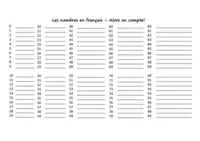Vorschau - Arbeitsblätter - Les nombres français (0-2001) (Französisch Basics) PPP zum Durchklicken - Seite 3