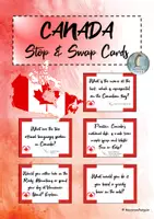 Vorschau - Arbeitsblätter - Canada - Stop and Swap Cards - Deckblatt