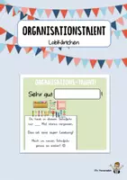 Vorschau - Arbeitsblätter - Lobkärtchen // Organisationstalent - Deckblatt