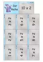 Vorschau - Anderer Materialtyp - 1x1 2er Reihe Karteikarte, + 2 in Reihe, + Umkehraufgaben, gratis! - Seite 1