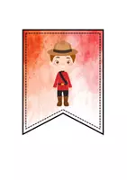 Vorschau - Mal- und Bastelvorlagen - Canada - Bunting / Wimpelkette - Seite 1