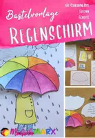 Vorschau - Mal- und Bastelvorlagen - Regenschirm Craftivity für Elfchen, Gedichte oder kleine Schreibanlässe- Herbst und Regen - Deckblatt