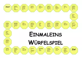 Vorschau - Spiele - Würfelspiel zum Einmaleins Kopfrechnen Zahlen Mathematik - Deckblatt