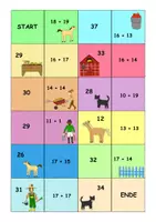 Vorschau - Spiele - Domino Mathe, Domino im Zahlenraum bis 20, Rechendomino, Mathe Spiel - Seite 3
