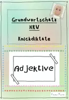 Vorschau - Arbeitsblätter - Grundwortschatz NRW - Knickdiktat Adjektive - Deckblatt