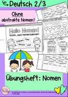 Vorschau - Arbeitsblätter - Übung und Wiederholung der Nomen (Heft) - Deckblatt