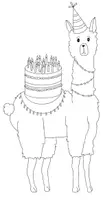 Vorschau - selbst erstellte Cliparts/Grafiken - Party Lama Freebie - Seite 1