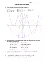 Vorschau - Arbeitsblätter - Arbeitsblatt und Erarbeitung - Zusammenhang von Graph und Gleichung bei quadratischen Funktionen - Seite 2