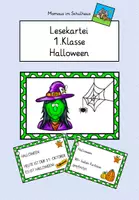 Vorschau - Aufgabenkarten - Lesekartei: Halloween - Deckblatt