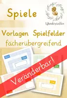 Vorschau - Mal- und Bastelvorlagen - Vorlagen zu Erstellen von Spielfelder - VERÄNDERBAR - Deckblatt