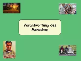 Vorschau - Stundenentwürfe - Verantwortung des Menschen - Deckblatt