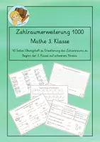 Vorschau - Unterrichtsreihen - Übungsheft Erweiterung des Zahlenraums 1000 - dreifach differenziert - Deckblatt