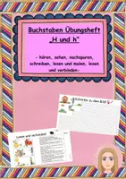 Vorschau - Unterrichtsreihen - Buchstaben Übungsheft H und h, Buchstabenweg - Deckblatt