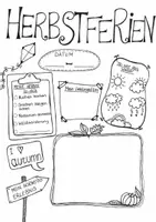 Vorschau - Arbeitsblätter - Herbstferien Vorlage - Deckblatt