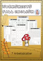 Vorschau - Arbeitsblätter - Autumn/Fall - Worksheets, Arbeitsblätter + Vokabelliste - Deckblatt