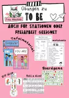 Vorschau - Arbeitsblätter - To be: Tafelmaterial + Freiarbeit #Silvesterknaller23 - Deckblatt