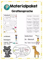 Vorschau - Stundenentwürfe - Materialpaket - Giraffensprache (Gewaltfreie Kommunikation) - Deckblatt
