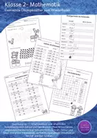 Vorschau - Arbeitsblätter - Mathematik 2 - Gemischte Arbeitsblätter zu Themen aus Klasse 2 - Deckblatt