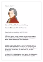 Vorschau - Arbeitsblätter - Wer war... Mozart? Aufgaben und Lösungen - Seite 1
