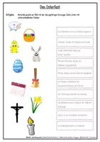 Vorschau - Arbeitsblätter - AB Zuordnung Bild-Text "Ostern" (2fach differenziert) - Seite 1