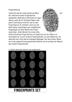 Vorschau - Stundenentwürfe - Fingerabdrücke (spielerisch) entdecken, Aufgaben+Lösung - Seite 1
